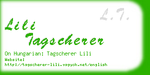 lili tagscherer business card